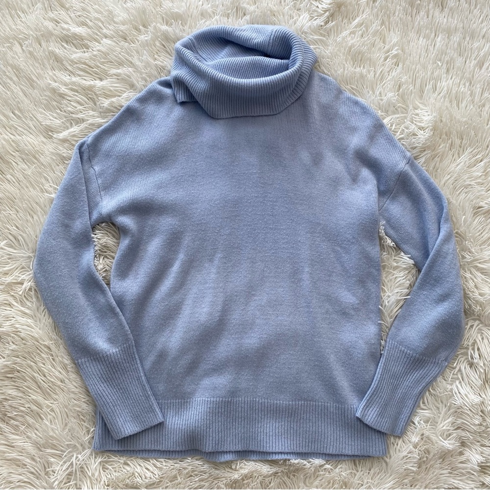 Light Blue Turtleneck Sweater